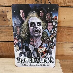 "Beetlejuice" tin sign 7-3/4" x 11-3/4"